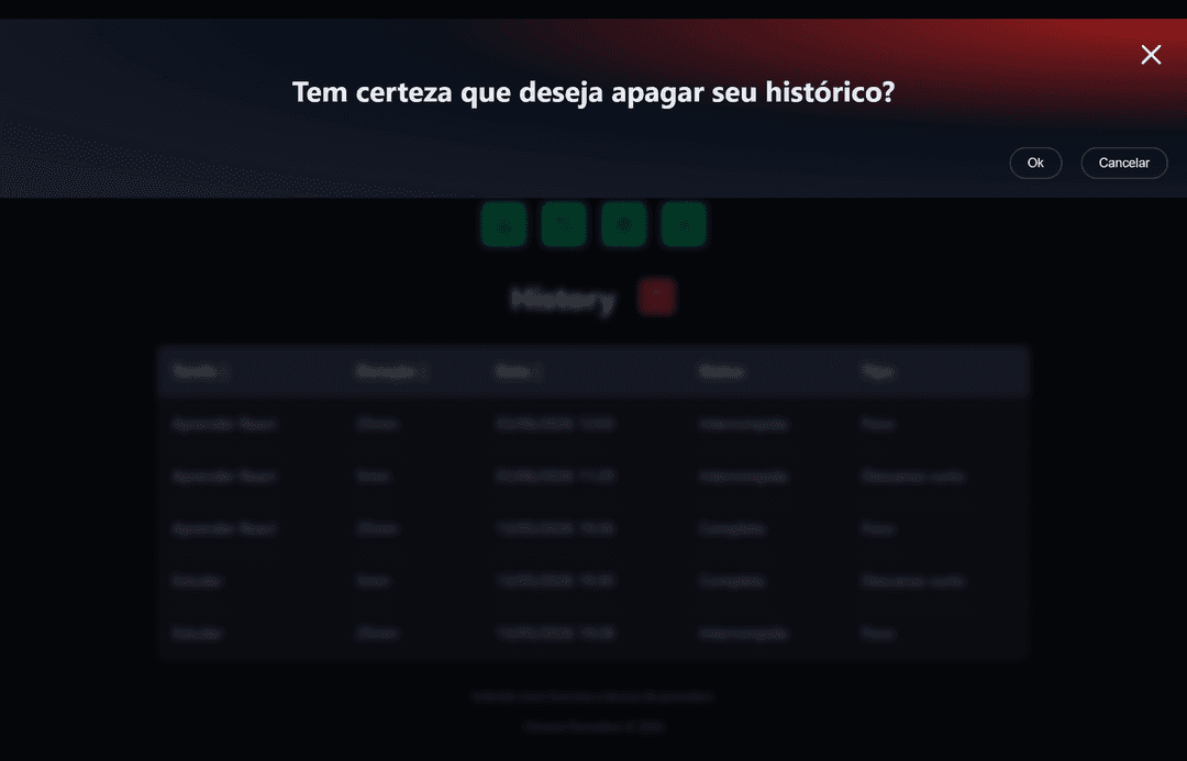 Página de configurações do Chronos Pomodoro para ajustar tempos