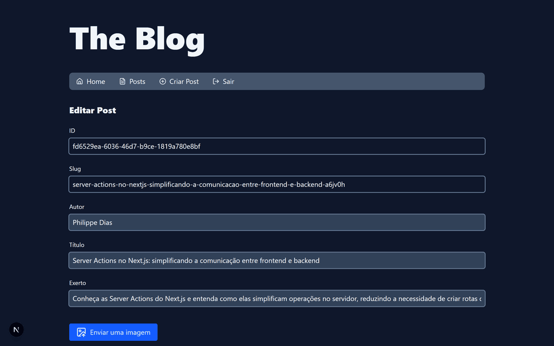 Modal de confirmação para deletar um post do blog